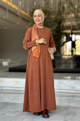 Pleated Sleeves Dress