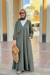 V Neck Jackare Dress