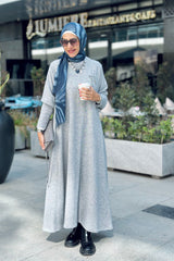 Vintage Long sleeves Solid Grey