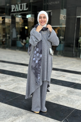 Grey Rib Wool Set