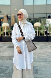 White Linen Long Shirt