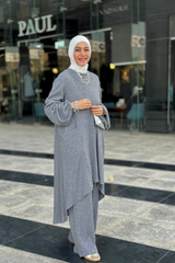 Grey Rib Wool Set