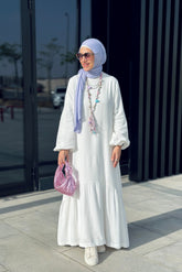 Asymmetric OFF White dress