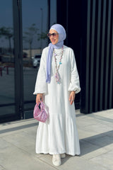 Asymmetric OFF White dress