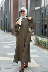 Secret Pocket Wool Dress