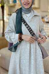 Pattern shirt linen dress