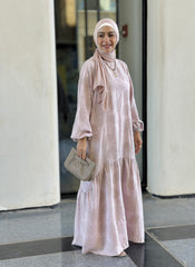 high and low leaf patern dress