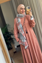 Loose Wool Pattern Dress