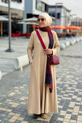 Loose Wool Pattern Dress
