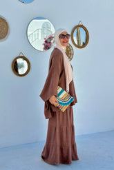 Brown linen set Raffles