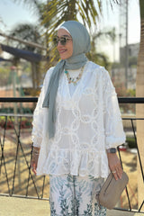 V Embroidery Blouse