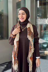 Shimmer Soft Wool brown dress