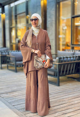 Brown linen set Raffles