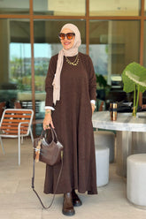 Vintage Long Sleeves solid Color