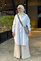 White Linen Long Shirt