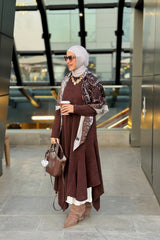 High & Low Brown dress