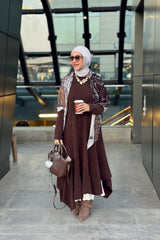High & Low Brown dress