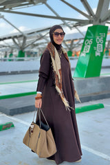 Shimmer Soft Wool brown dress