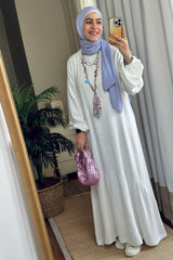 Asymmetric OFF White dress