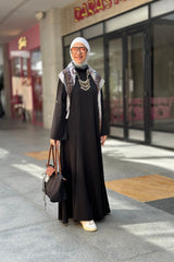 Slay long sleeves Black dress