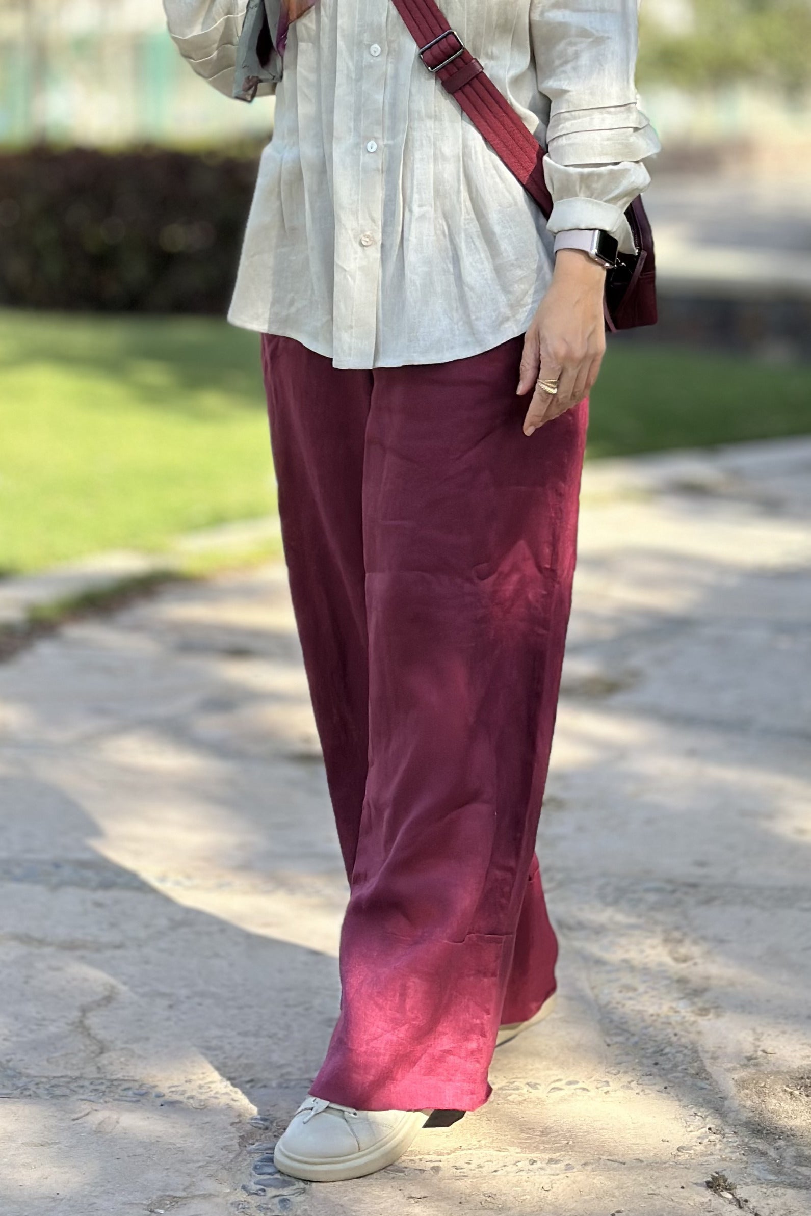 Burgundy Linen pants