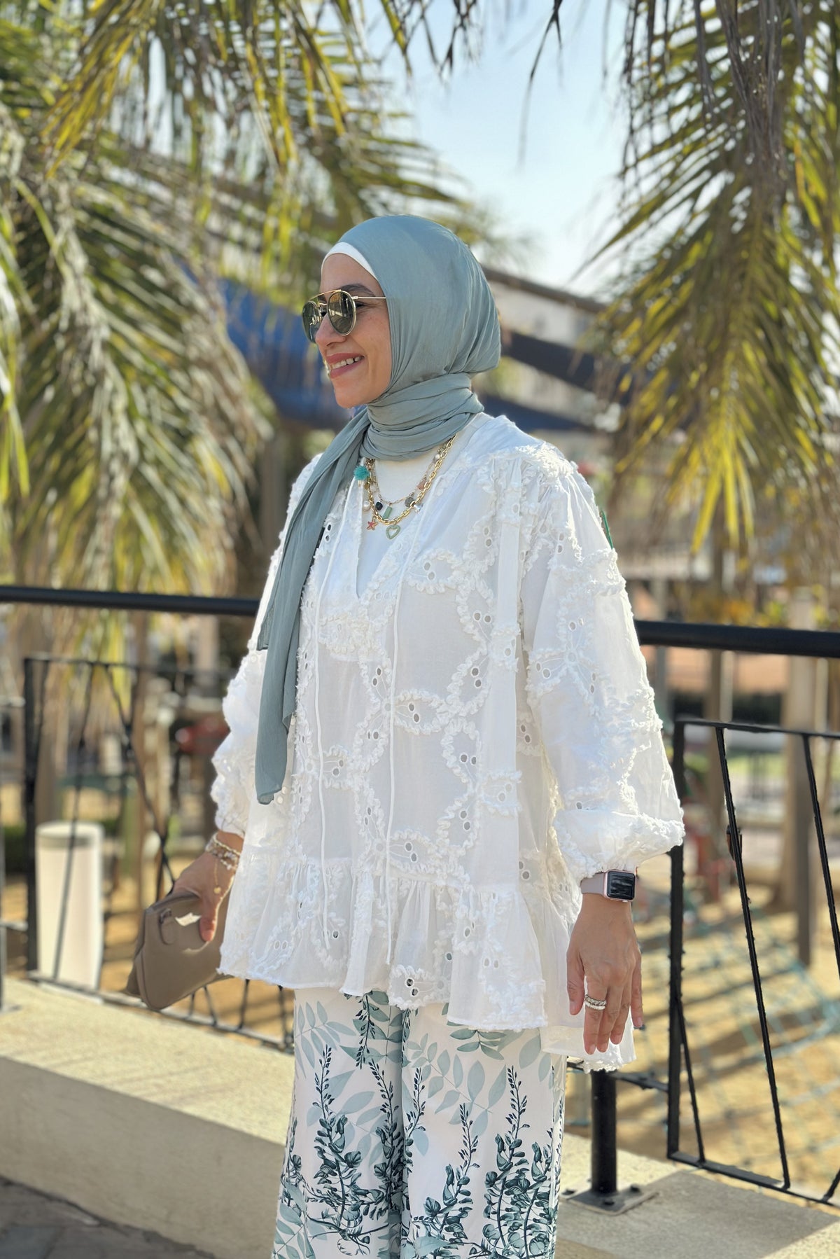 V Embroidery Blouse