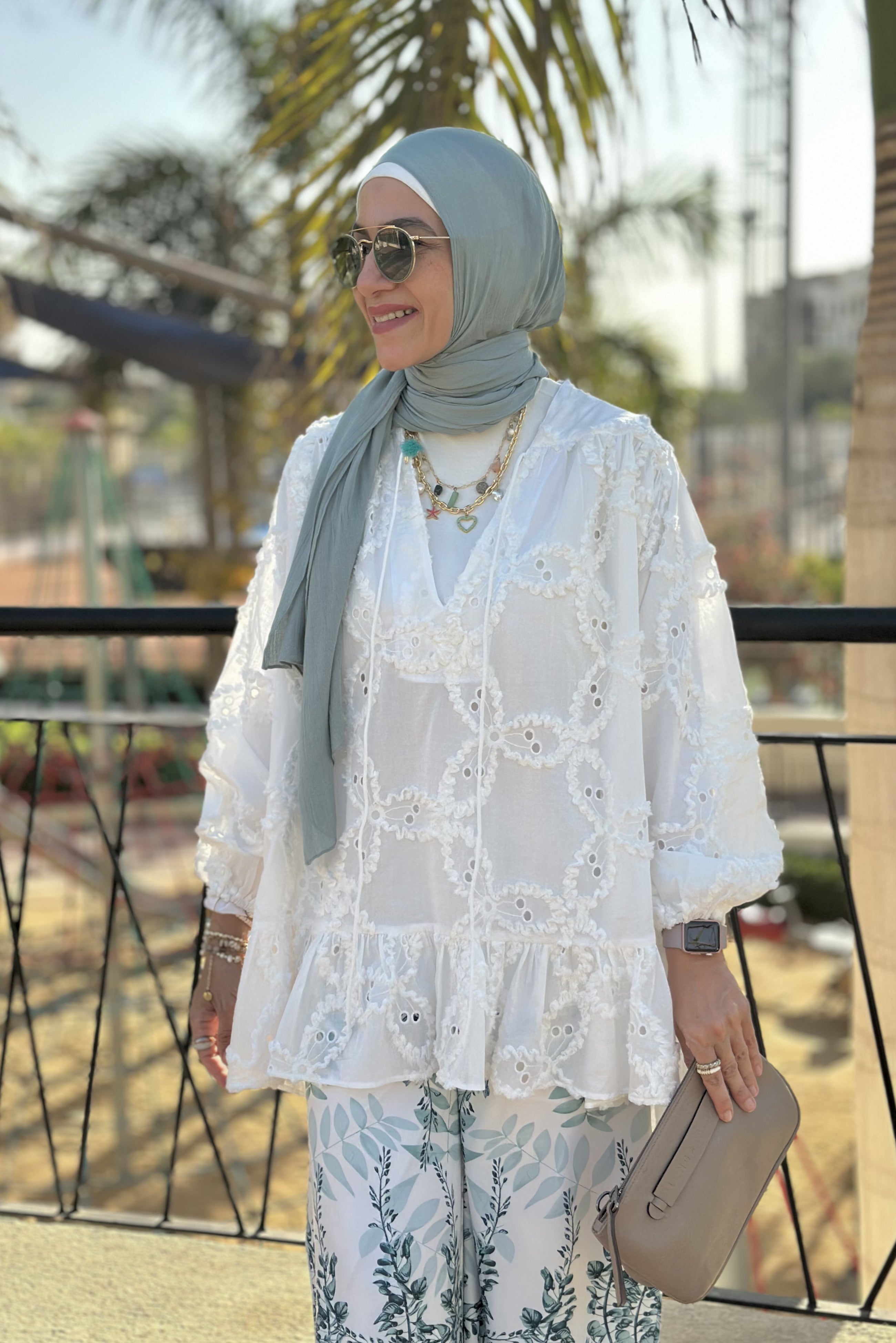 V Embroidery Blouse