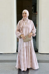 high and low leaf patern dress