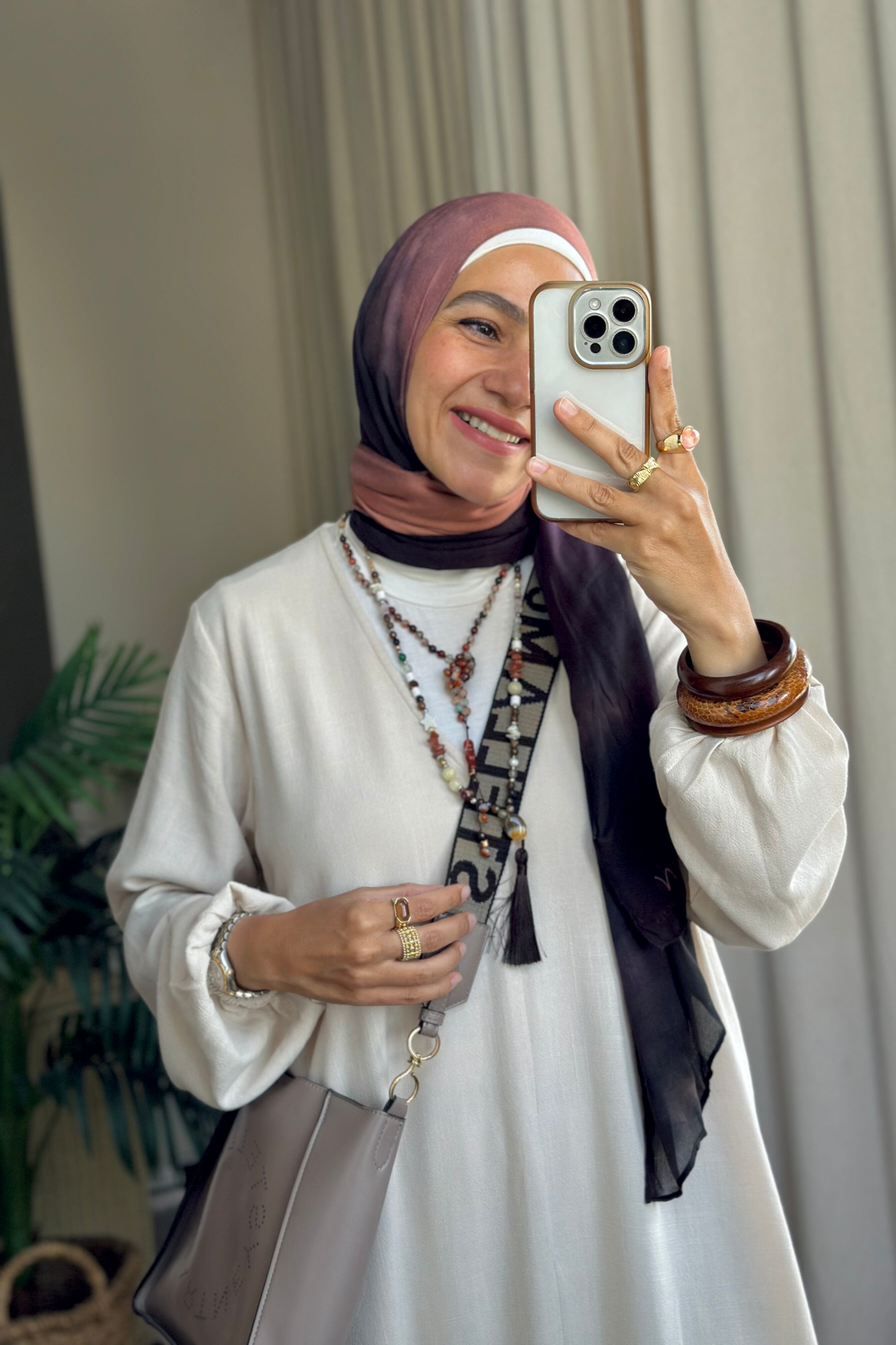 V Shape Linen Dress