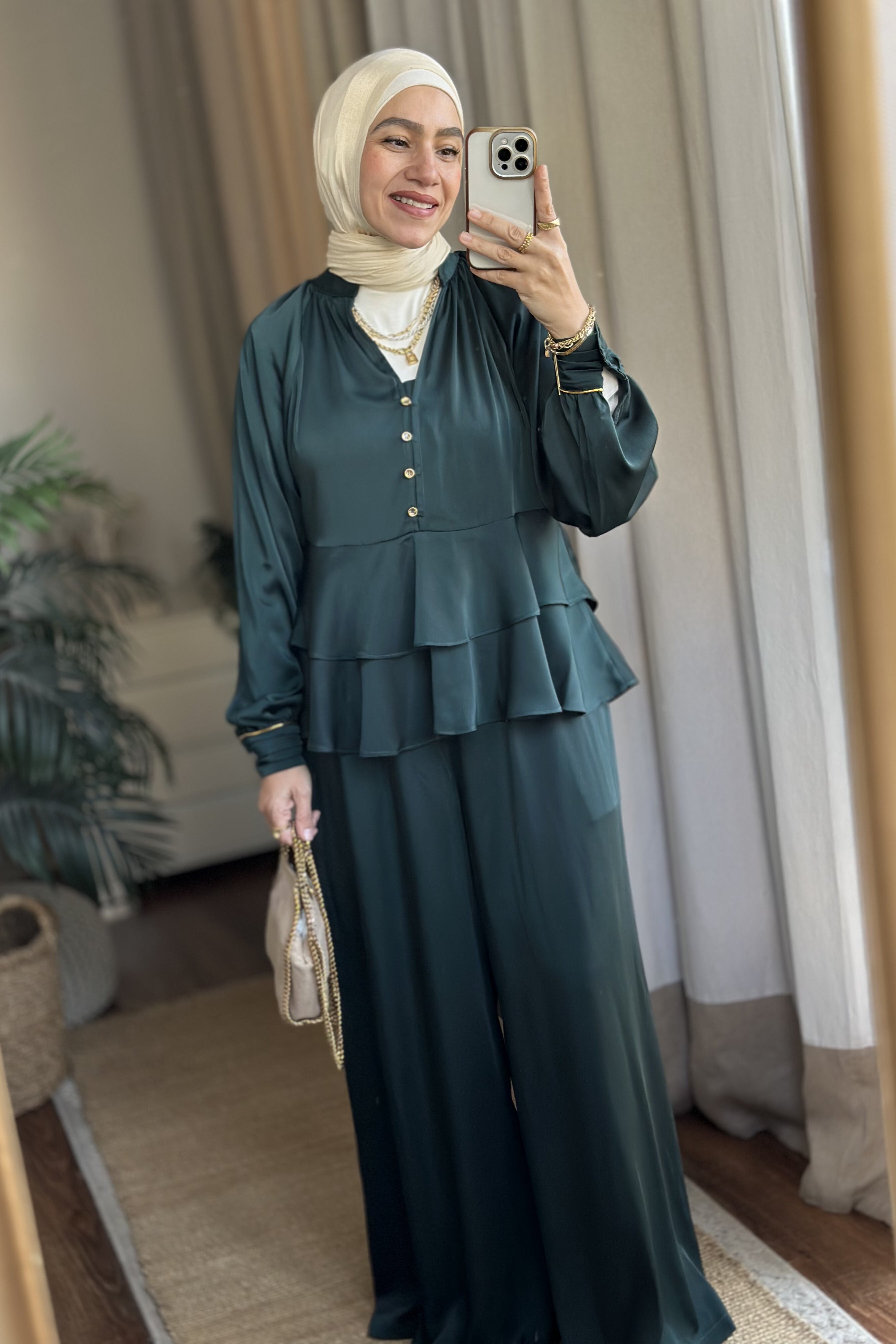 Layering satin set