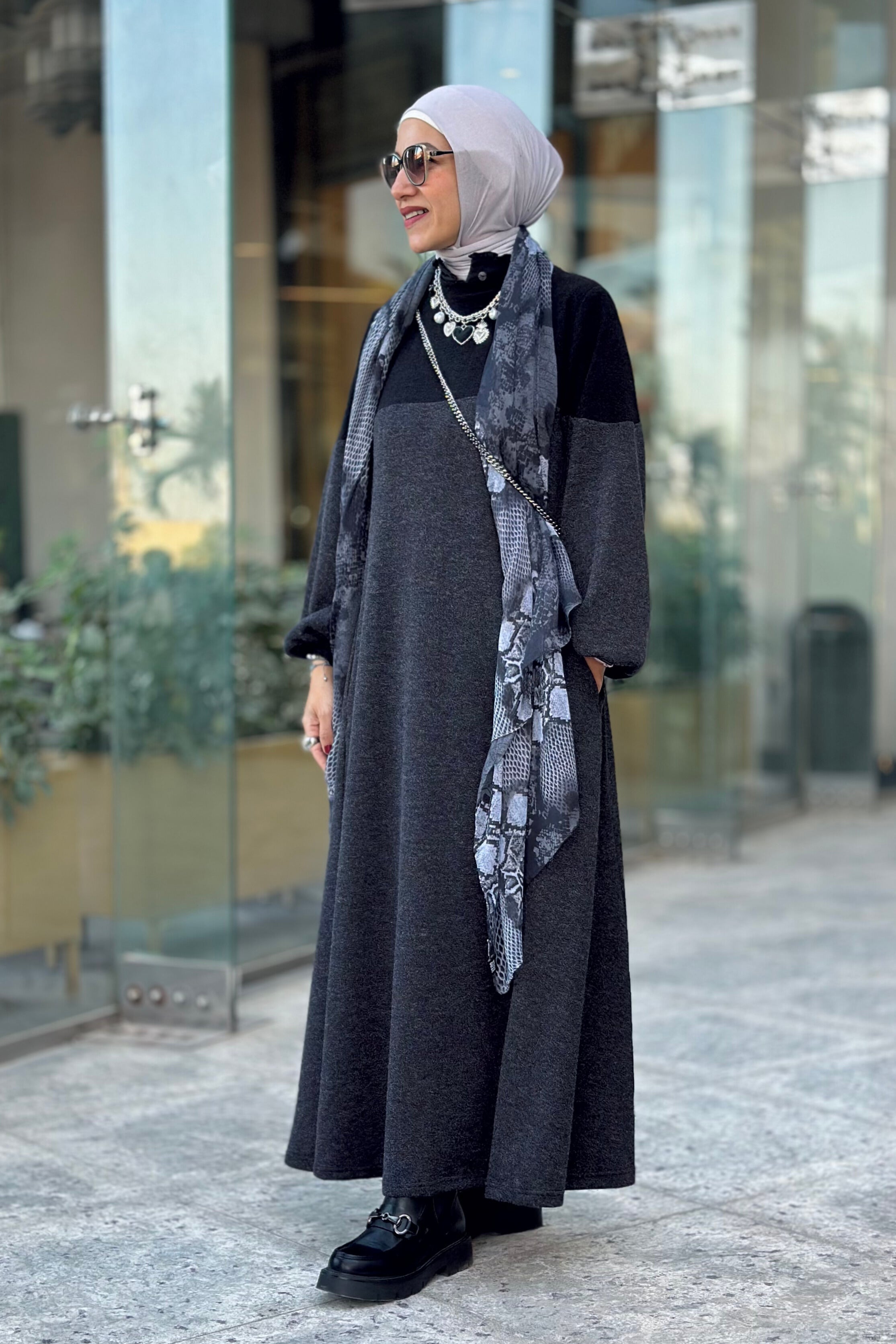 Half wool dress