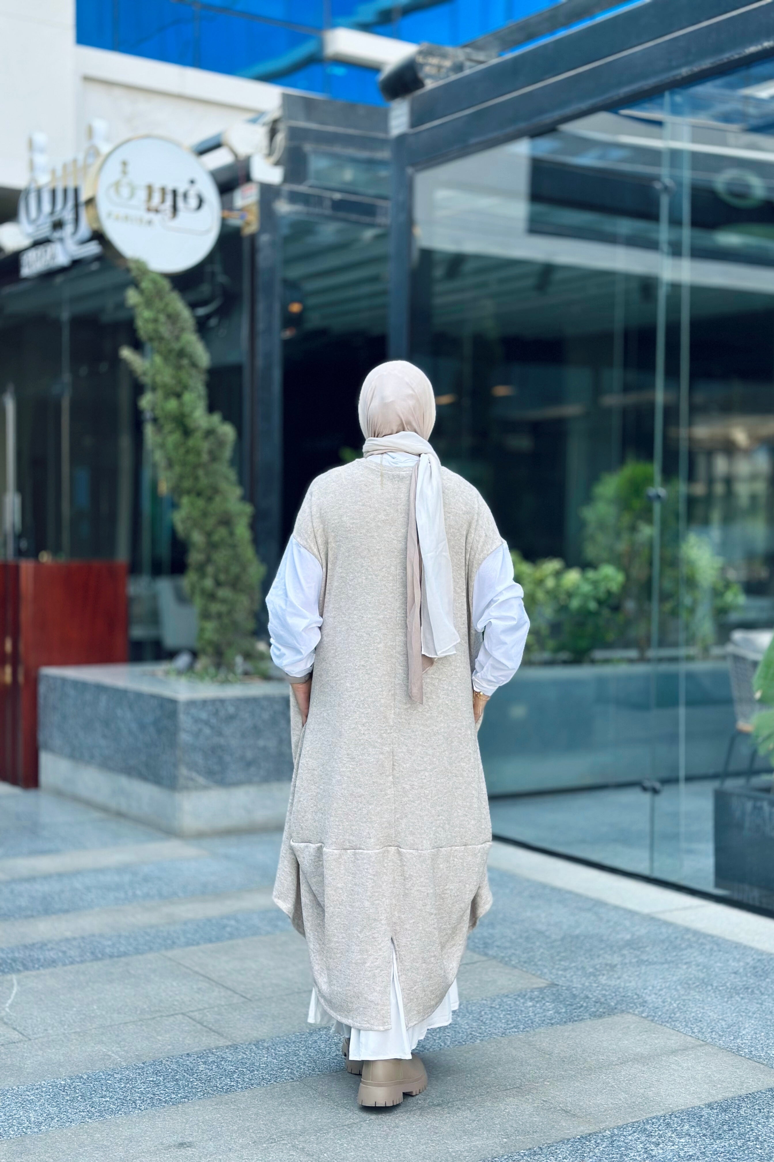 Balloon top with poplin shirt