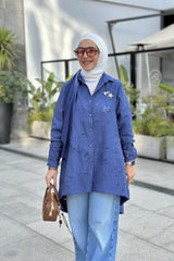 Burn out Pattern blouse