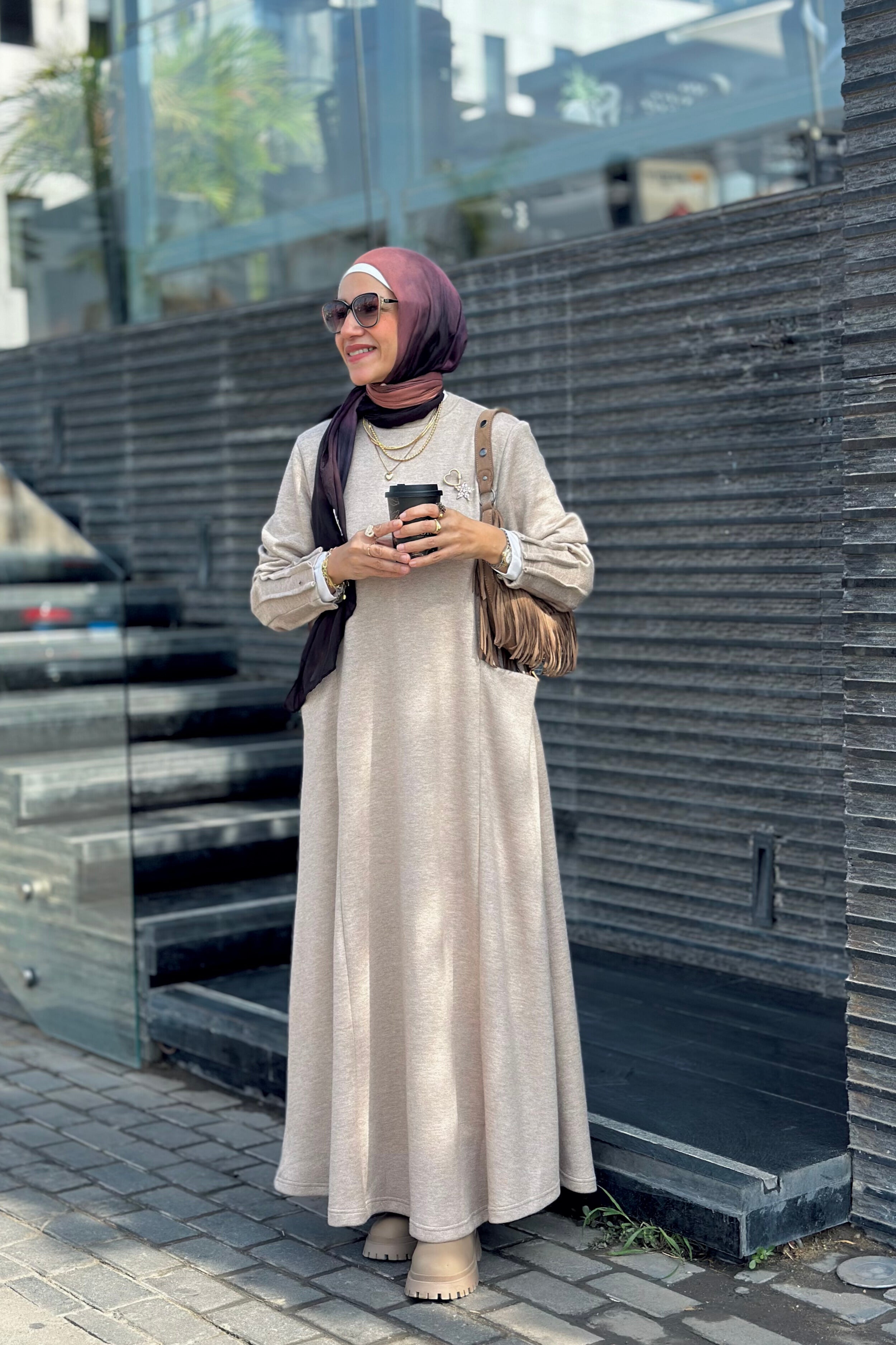 Shimmer Soft  wool  dress