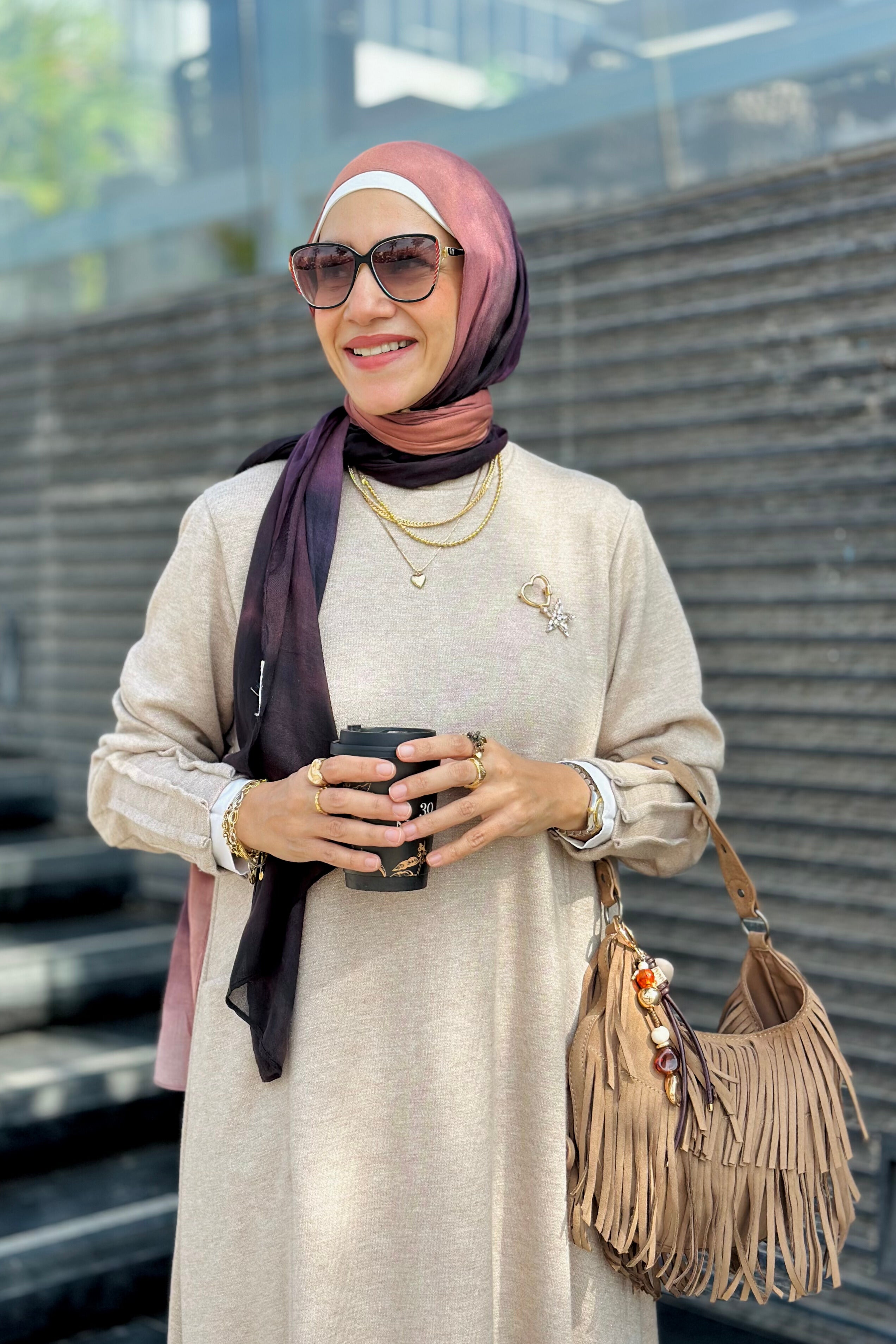 Shimmer Soft  wool  dress