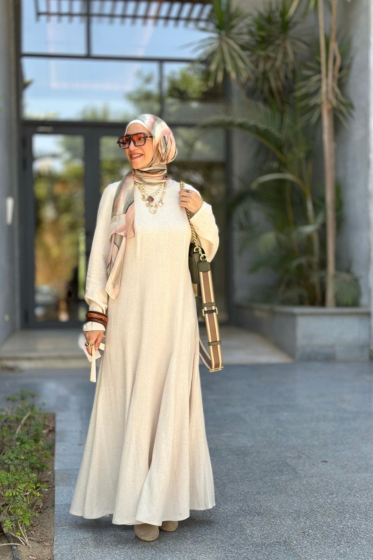 Flowy linen dress