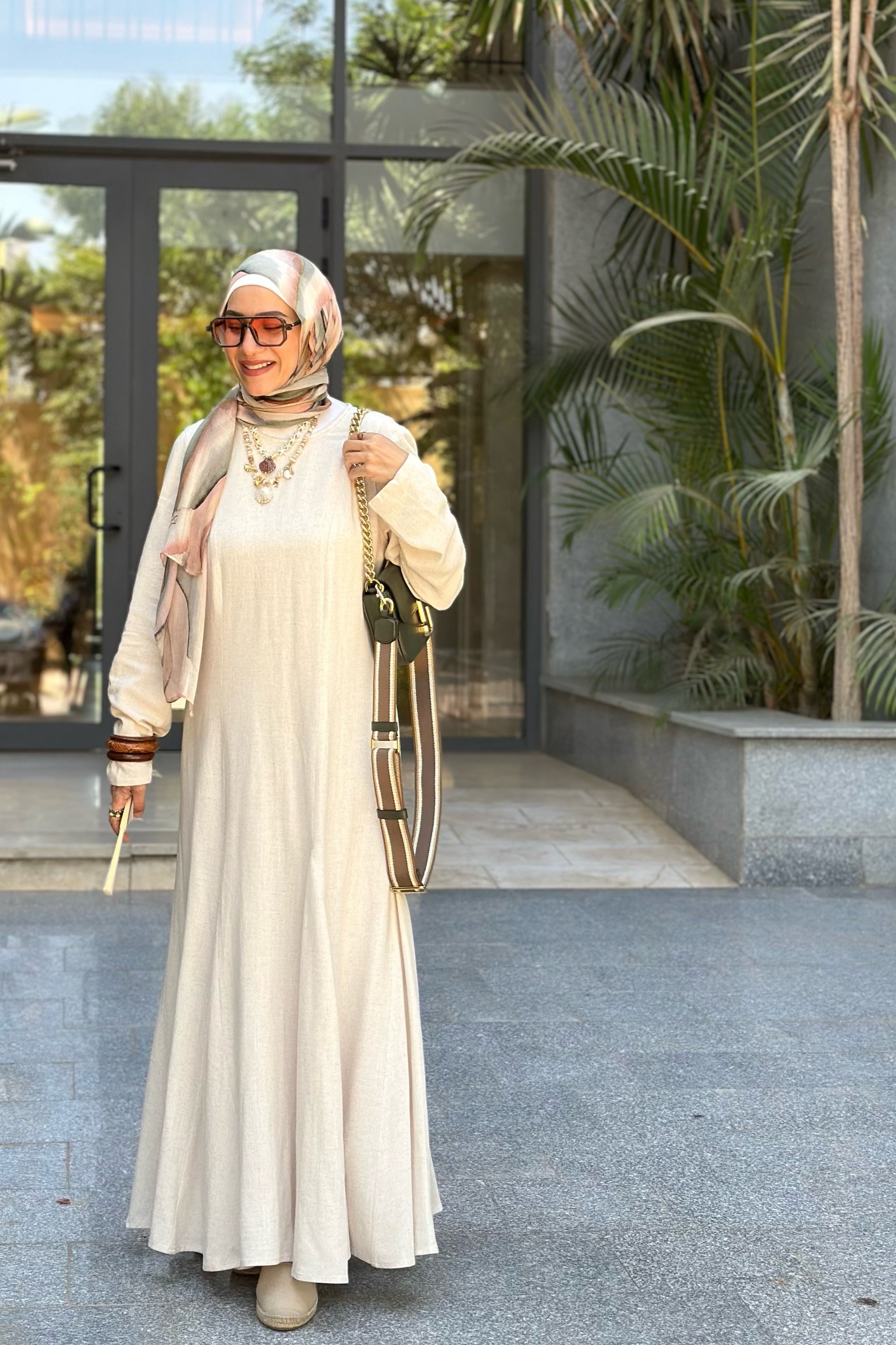 Flowy linen dress