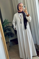 V Shape Linen Dress