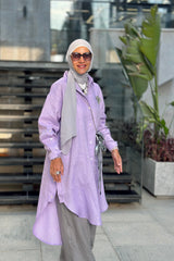 Lavender  Linen Long shirt