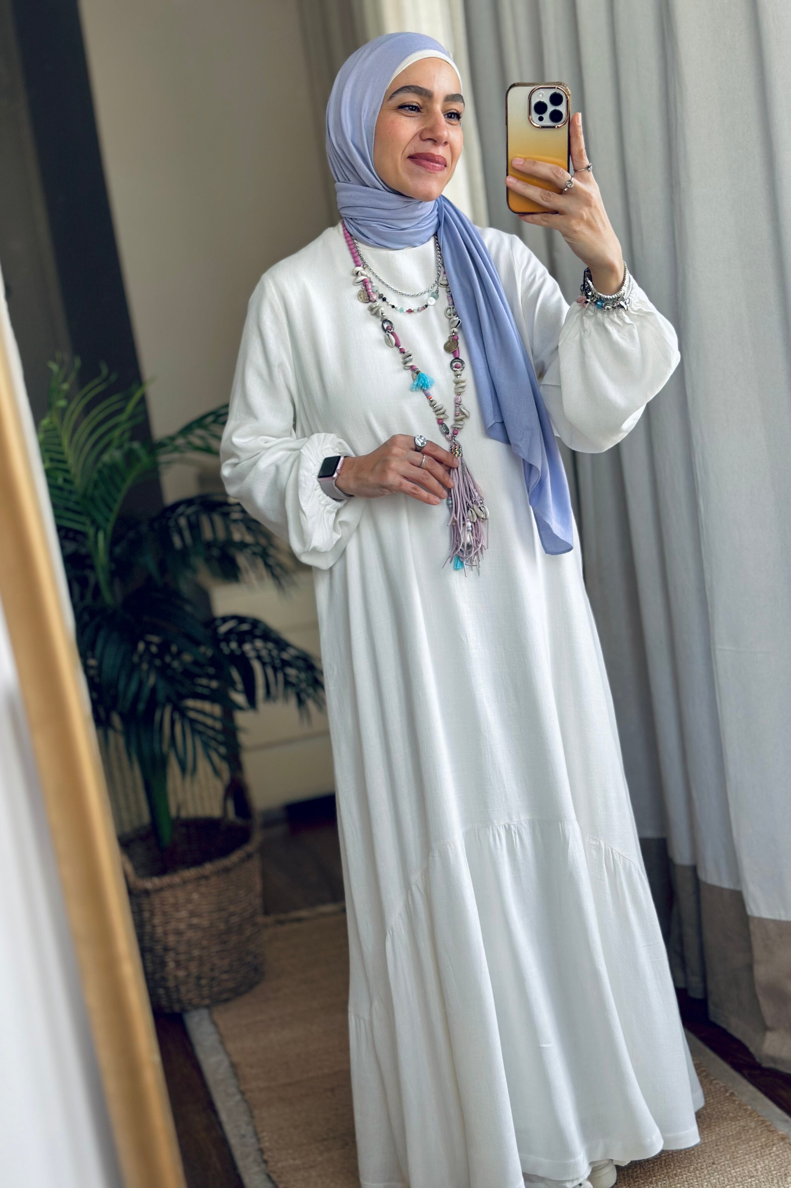Asymmetric OFF White dress