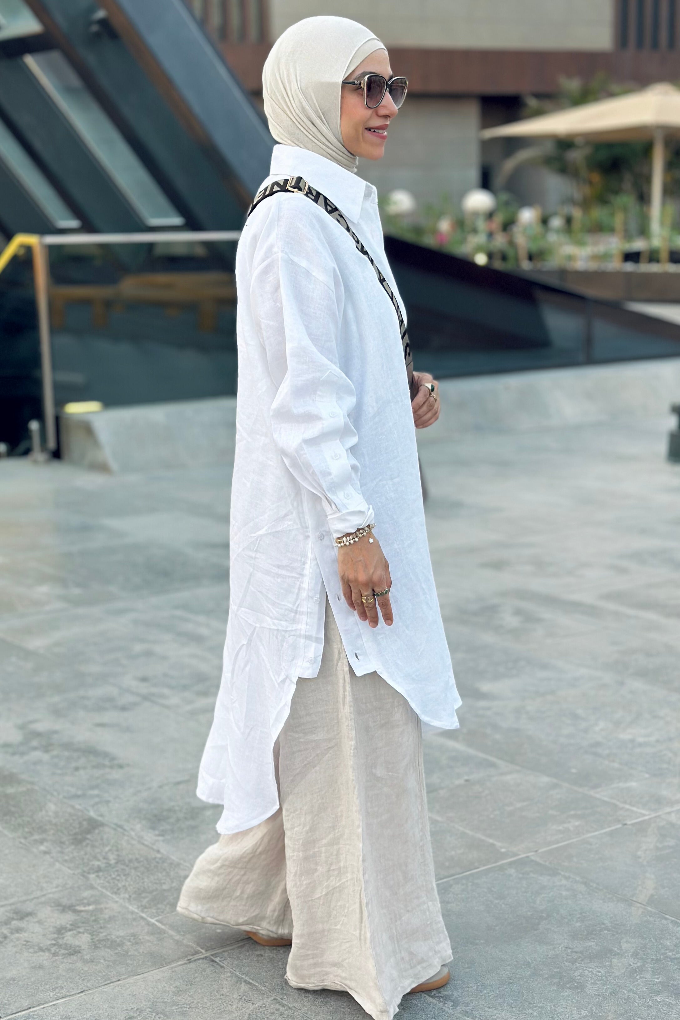 White Linen Long Shirt