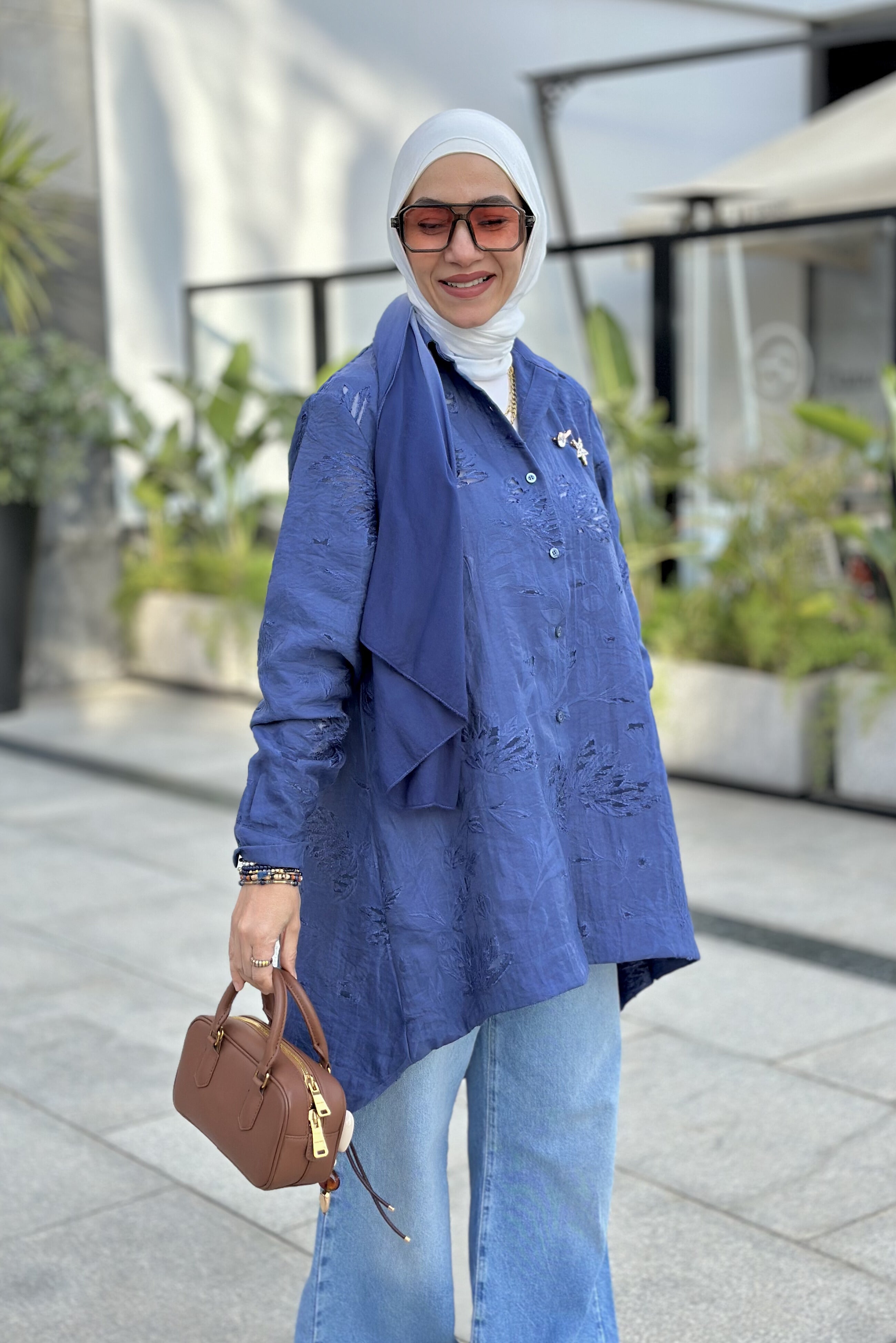 Burn out Pattern blouse